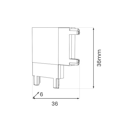 NOWOŚĆ ML2217 Slim Magnetic Track Czarny Łącznik Szyn L Milagro