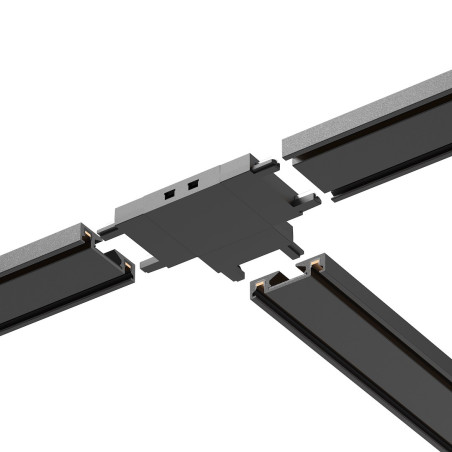 NOWOŚĆ ML2219 Slim Magnetic Track Czarny Łącznik Szyn T Milagro