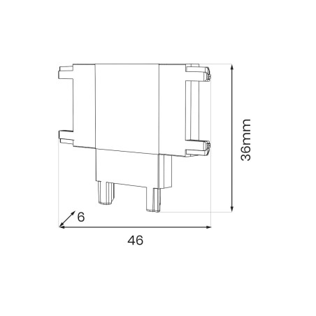 NOWOŚĆ ML2219 Slim Magnetic Track Czarny Łącznik Szyn T Milagro