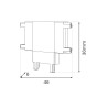 NOWOŚĆ ML2219 Slim Magnetic Track Czarny Łącznik Szyn T Milagro