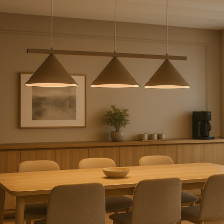 NOWOŚĆ MLP2473 Lampa wisząca CAPITAL TAUPE 3xGX53 Milagro