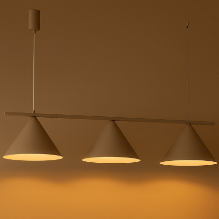NOWOŚĆ MLP2473 Lampa wisząca CAPITAL TAUPE 3xGX53 Milagro