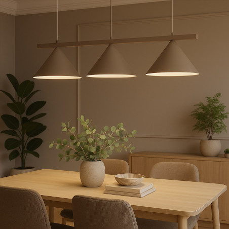 NOWOŚĆ MLP2473 Lampa wisząca CAPITAL TAUPE 3xGX53 Milagro