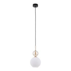 NOWOŚĆ Lampa wisząca pojedyncza z kloszem 11590 SOPHIA COGNAC WHITE 1XE14 Tk Lighting
