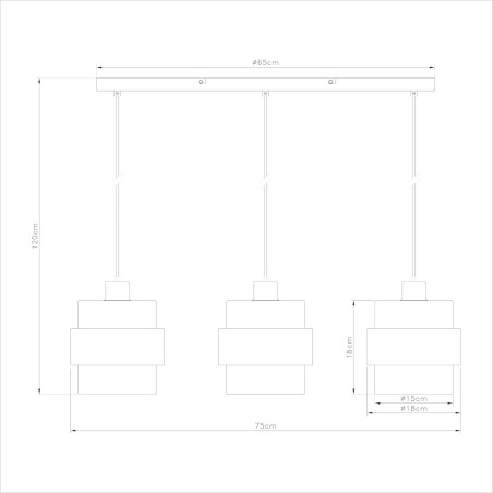 NOWOŚĆ ML2239 Lampa wisząca VALENTINO 3xE27 Milagro