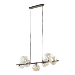 NOWOŚĆ Lampa wisząca, Żyrandol z kloszami, Nad stół 11033 LAVA BROWN 7XG9 Tk Lighting