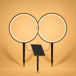 NOWOŚĆ EKO2360 Lampa Solarna Rings 2x1,5W 2x25lm 3000K Milagro