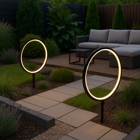 NOWOŚĆ EKO2360 Lampa Solarna Rings 2x1,5W 2x25lm 3000K Milagro