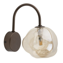NOWOŚĆ Kinkiet, Lampa ścienna z kloszem 11024 LAVA BROWN 1XG9 Tk Lighting