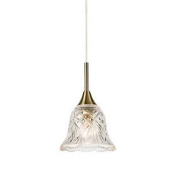 Lampa wisząca pojedyncza 109011 LUNA 1L Przezroczysty/Antyczne złoto Markslojd