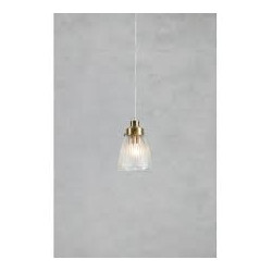 Lampa wisząca pojedyncza 109010 BELLIS 1L Przezroczysty klosz/Antyczne złoto Markslojd