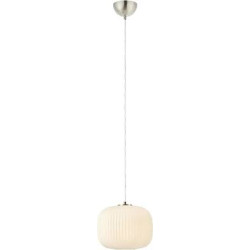 Lampa wisząca pojedyncza 109008 SOBER 1L Biały klosz/Satyna nikiel Markslojd