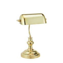 Lampa stołowa Lampka gabinetowa Bankierka 108977 BANKERS 42cm 1L Mosiądz Markslojd