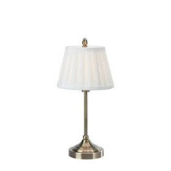 Lampa stołowa z abażurem 108973 OXFORD 1L Biały/Antyczne złoto Markslojd
