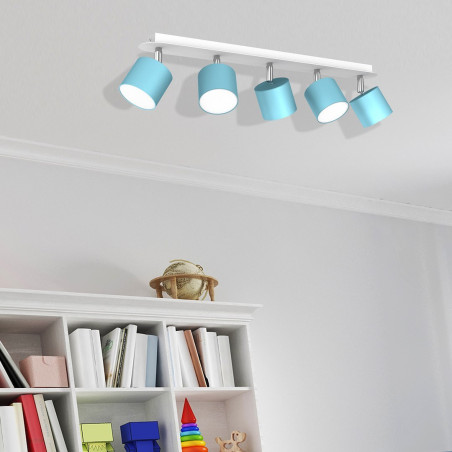 NOWOŚĆ MLP7608 Lampa sufitowa Dixie 5xGX53 Niebieski/Biały Milagro