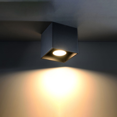 NOWOŚĆ Plafon QUAD 1 czarnySL.0022 Sollux