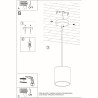 NOWOŚĆ Lampa wisząca ORBIS 1 czarnySL.0051 Sollux
