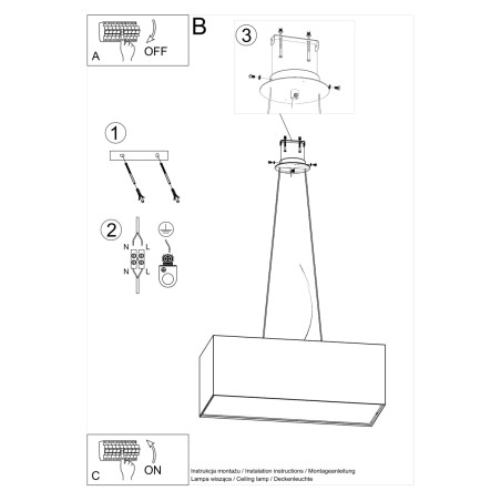 NOWOŚĆ Żyrandol SANTA BIS 80 białySL.0779 Sollux