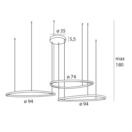 NOWOŚĆ MAXLIGHT P0604D LAMPA WISZĄCA CAYENNE 3