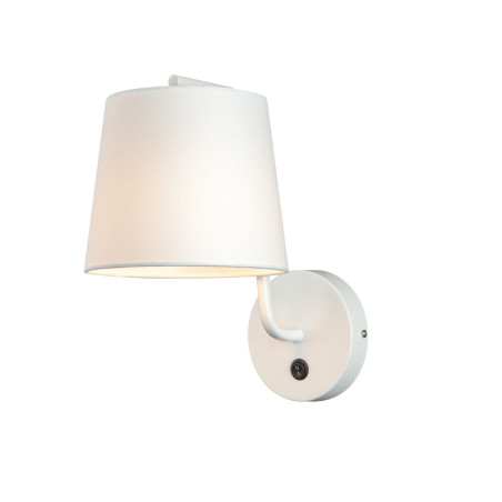 NOWOŚĆ MAXLIGHT W0193 KINKIET CHICAGO BIAŁY + BIAŁY ABAŻUR