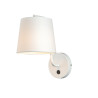 NOWOŚĆ MAXLIGHT W0193 KINKIET CHICAGO BIAŁY + BIAŁY ABAŻUR