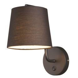 NOWOŚĆ MAXLIGHT W0194 KINKIET CHICAGO CZARNY + CZARNY ABAŻUR