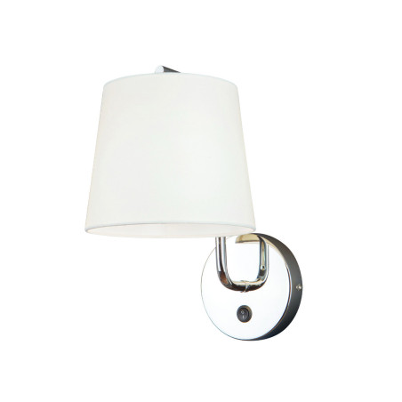 NOWOŚĆ MAXLIGHT W0195 KINKIET CHICAGO CHROM + BIAŁY ABAŻUR