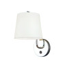 NOWOŚĆ MAXLIGHT W0195 KINKIET CHICAGO CHROM + BIAŁY ABAŻUR
