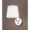 NOWOŚĆ MAXLIGHT W0195 KINKIET CHICAGO CHROM + BIAŁY ABAŻUR