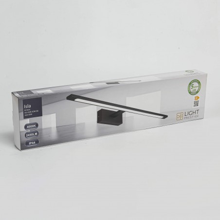 Isla kinkiet czarny duży z IP44 4000K GS-LWB-20W BK