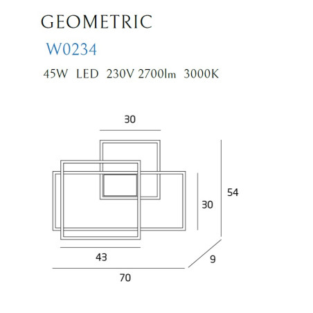 NOWOŚĆ MAXLIGHT W0234 KINKIET LED GEOMETRIC BIAŁY - NOWY 