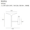 NOWOŚĆ MAXLIGHT W0304 KINKIET HANA ZŁOTY