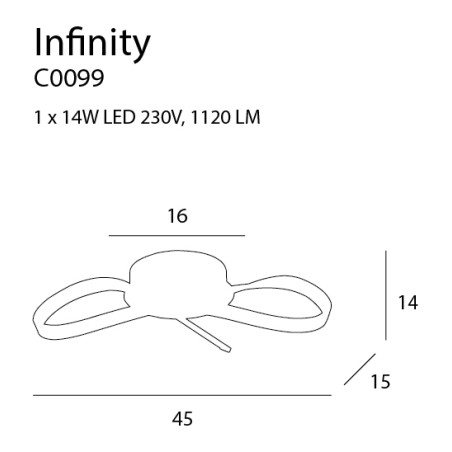 NOWOŚĆ MAXLIGHT C0099 PLAFON INFINITY