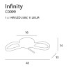 NOWOŚĆ MAXLIGHT C0099 PLAFON INFINITY