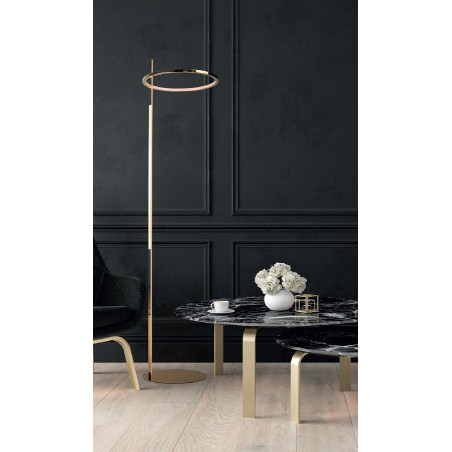 NOWOŚĆ MAXLIGHT F0050 LAMPA PODŁOGOWA LOZANNA 27W ZŁOTA