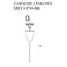 NOWOŚĆ MAXLIGHT MHT1-P30-BK TRACK ZAWIESIE LINKOWE 3m czarne  z regulacją bez uchwytu