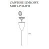 NOWOŚĆ MAXLIGHT MHT1-P30-WH TRACK ZAWIESIE LINKOWE 3m białe  z regulacją bez uchwytu