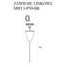 NOWOŚĆ MAXLIGHT MHT1-P50-BK TRACK ZAWIESIE LINKOWE 5m czarne  z regulacją bez uchwytu