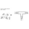 NOWOŚĆ MAXLIGHT MHT1-T/R-WH TRACK ŁĄCZNIK "T" prawy biały