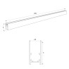 NOWOŚĆ MAXLIGHT MT0002 SZYNA MAGNETYCZNA GŁĘBOKA, NATYNKOWA, 2 METRY, CZARNA