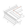 NOWOŚĆ MAXLIGHT MT0010. Kątownik ściana/sufit. Do szyn MT0006, MT0007