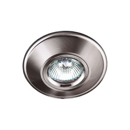 NOWOŚĆ MAXLIGHT H0028 OPRAWA WPUSTOWA METALOWA OKRAGŁA, METAL SZCZOTKOWANY, GU5.3