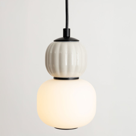 NOWOŚĆ MAXLIGHT P0624 LAMPA WISZACA MODERN 5W, OPAL + LIGHT GREY