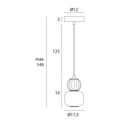NOWOŚĆ MAXLIGHT P0625 LAMPA WISZACA MODERN 5W, OPAL + MEDIUM BROWN