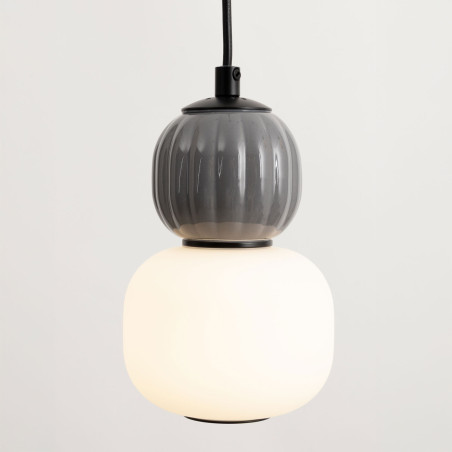 NOWOŚĆ MAXLIGHT P0626 LAMPA WISZACA MODERN 5W, OPAL + DARK GREY