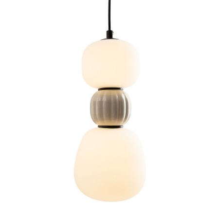 NOWOŚĆ MAXLIGHT P0627 LAMPA WISZACA MODERN 13W, OPAL + LIGHT GREY