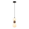 NOWOŚĆ MAXLIGHT P0628 LAMPA WISZACA MODERN 13W, OPAL + MEDIUM BROWN
