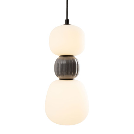 NOWOŚĆ MAXLIGHT P0629 LAMPA WISZACA MODERN 13W, OPAL + DARK GREY