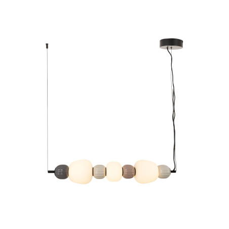 NOWOŚĆ MAXLIGHT P0630 LAMPA WISZACA MODERN 28W, OPAL + DARK GREY+MEDIUM BROWN+LIGHT GREY