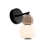 NOWOŚĆ MAXLIGHT W0399 KINKIET MODERN 5W, OPAL + MEDIUM BROWN